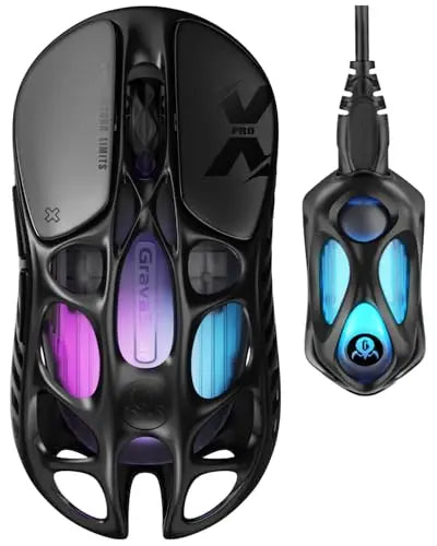NEW GravaStar Mercury X Pro Wireless Gaming Mouse, Come with 8K Dongle – 32,000 DPI PAW 3950 Sensor, 8,000Hz Polling Rate