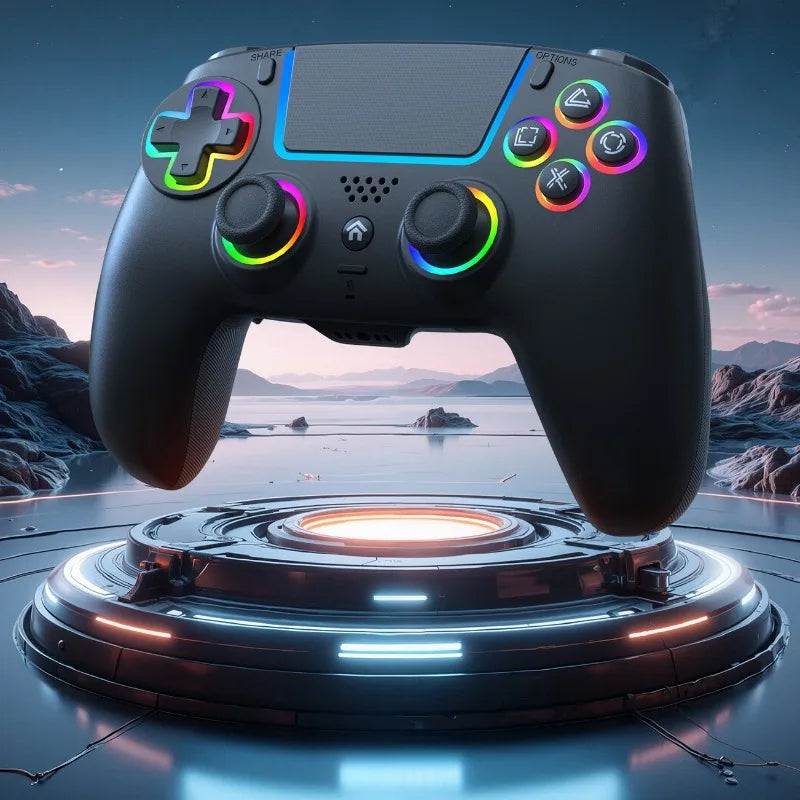 PS5 Bluetooth gamepad, Hall linear trigger, wireless controller with RGB light 1000mAh battery life, custom programming