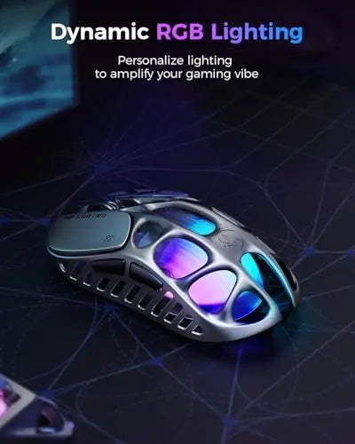 NEW GravaStar Mercury X Pro Wireless Gaming Mouse, Come with 8K Dongle – 32,000 DPI PAW 3950 Sensor, 8,000Hz Polling Rate