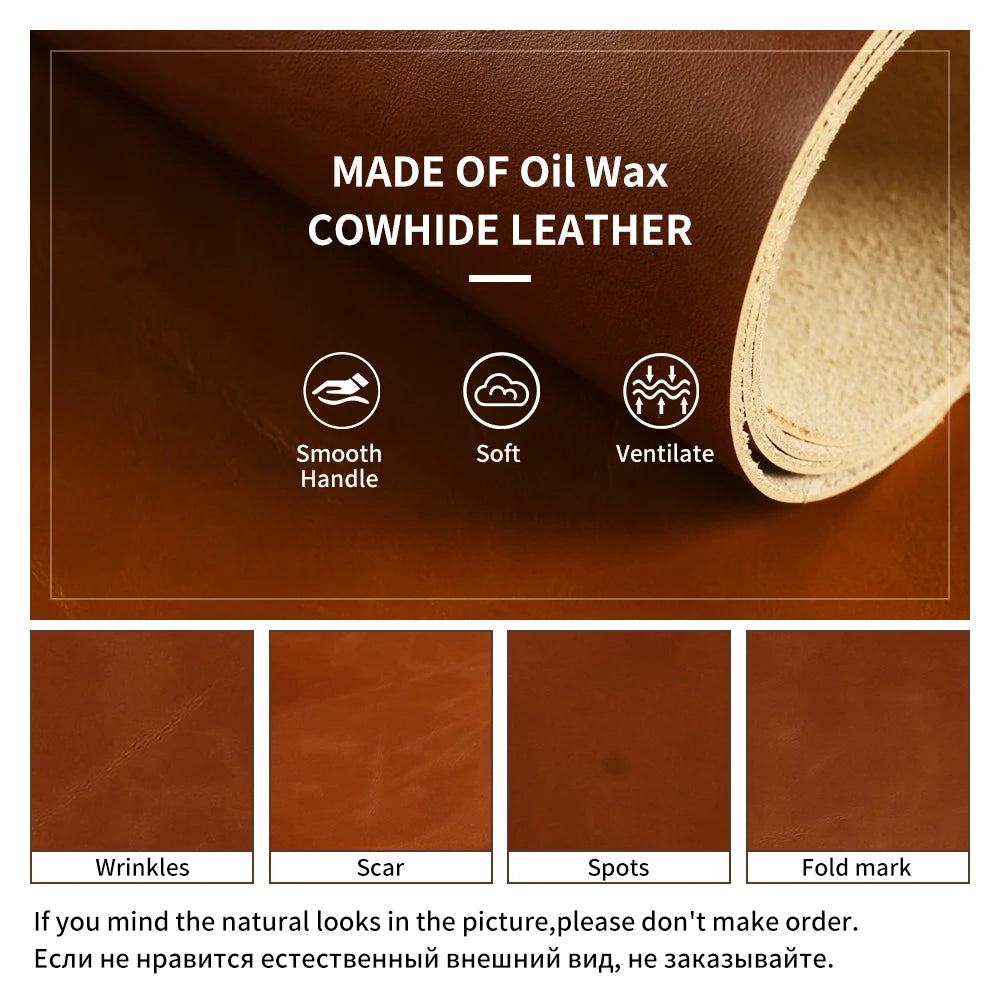 Handmade Top Grain Cowhide Genuine Leather Laptop Desk Mat Computer Retro Premium Luxury Oil Wax Leather Keyboard and Mouse Pads
