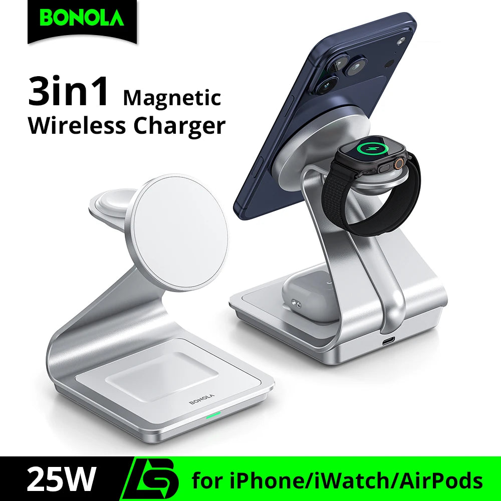 3-in-1 Magnetic Wireless Charger