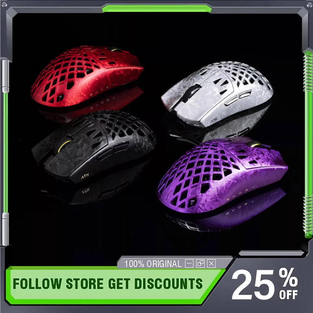 ATK BlazingSky Ghost Extreme Plus Ultimate Plus Mouse Composite Carbon Fibre Paw3950ultra/3395Master Sensor E-sports Game Mice