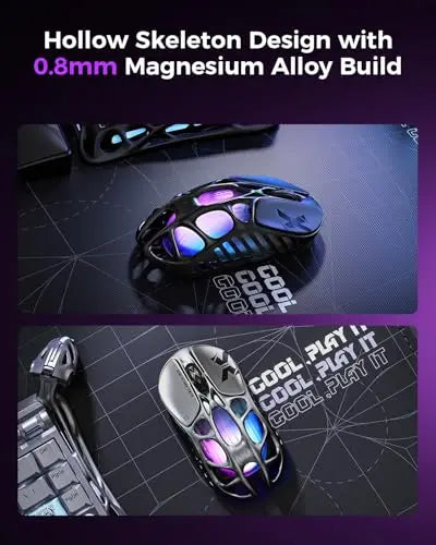 NEW GravaStar Mercury X Pro Wireless Gaming Mouse, Come with 8K Dongle – 32,000 DPI PAW 3950 Sensor, 8,000Hz Polling Rate