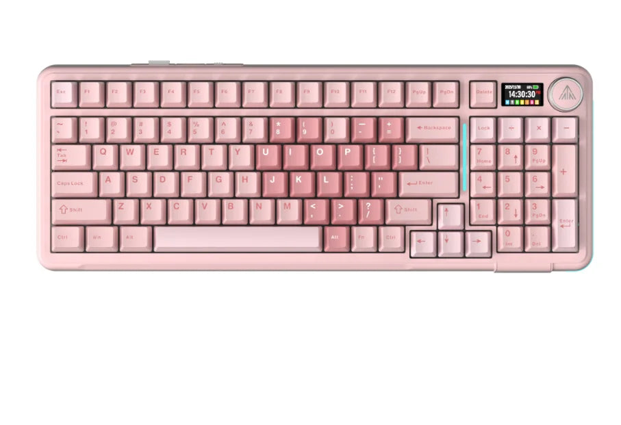 SOLAKAKA A99 Pro Mechanical Keyboard with LCD Screen Metal Knob Wireless Gaming Keyboard Hot Swappable Creamy Keyboard