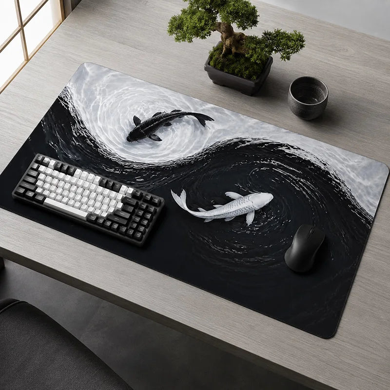 Black Koi XL Gaming Mouse Pad