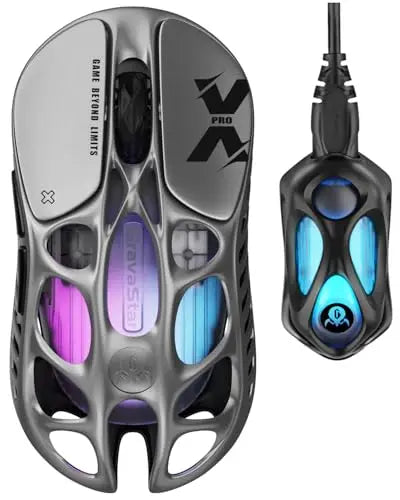 NEW GravaStar Mercury X Pro Wireless Gaming Mouse, Come with 8K Dongle – 32,000 DPI PAW 3950 Sensor, 8,000Hz Polling Rate