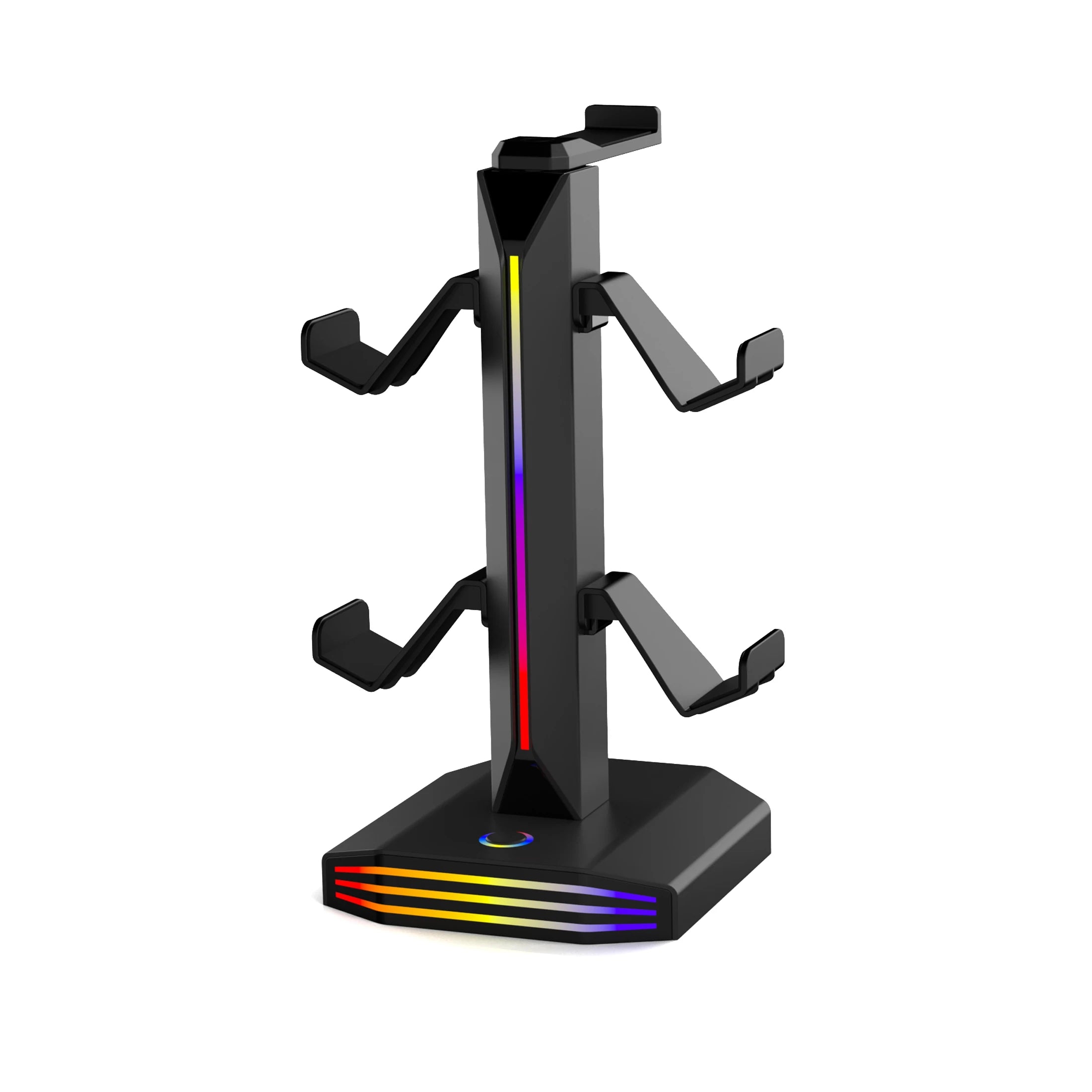 RGB Game Controller Holder Rack with 7 Light Modes, Headphone Stand 2 USB Charging and 1 Type-C for PS5/PS4/Xbox/Switch Pro