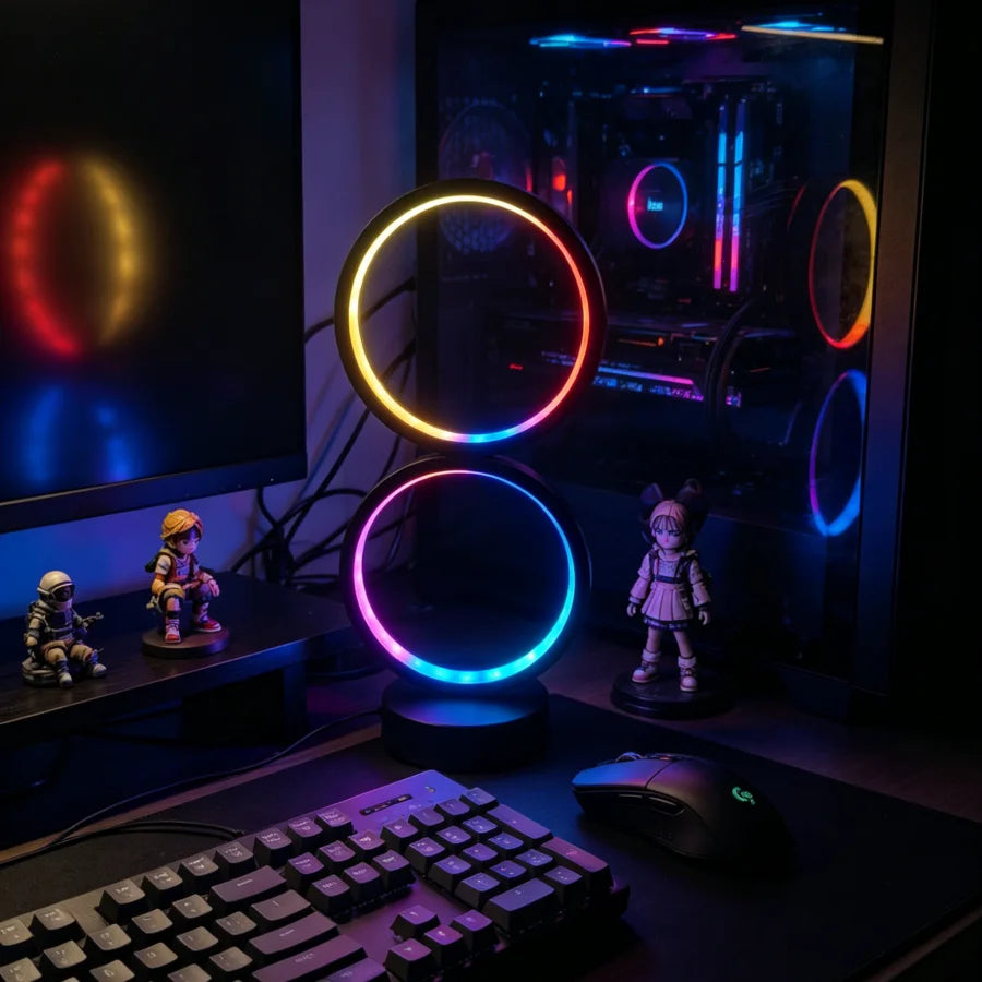 RGB Double Circle Table Lamp