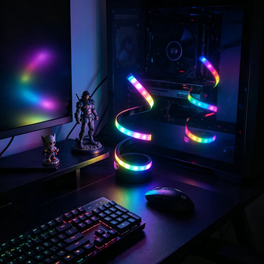 RGB Spiral Gaming Table Lamp
