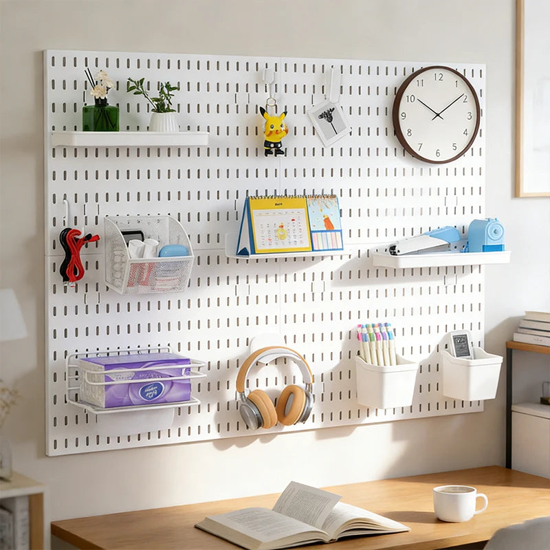 Drill-Free Storage Pegboard Wall Rack