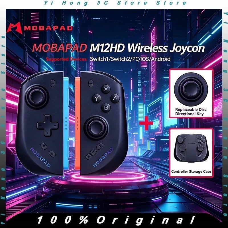 MOBAPAD M12HD Switch 2 Joy Con Controller TMR Air Joystick No Drift HD Rumble Wireless Gamepad For Nintendo Switch NS2 With NFC