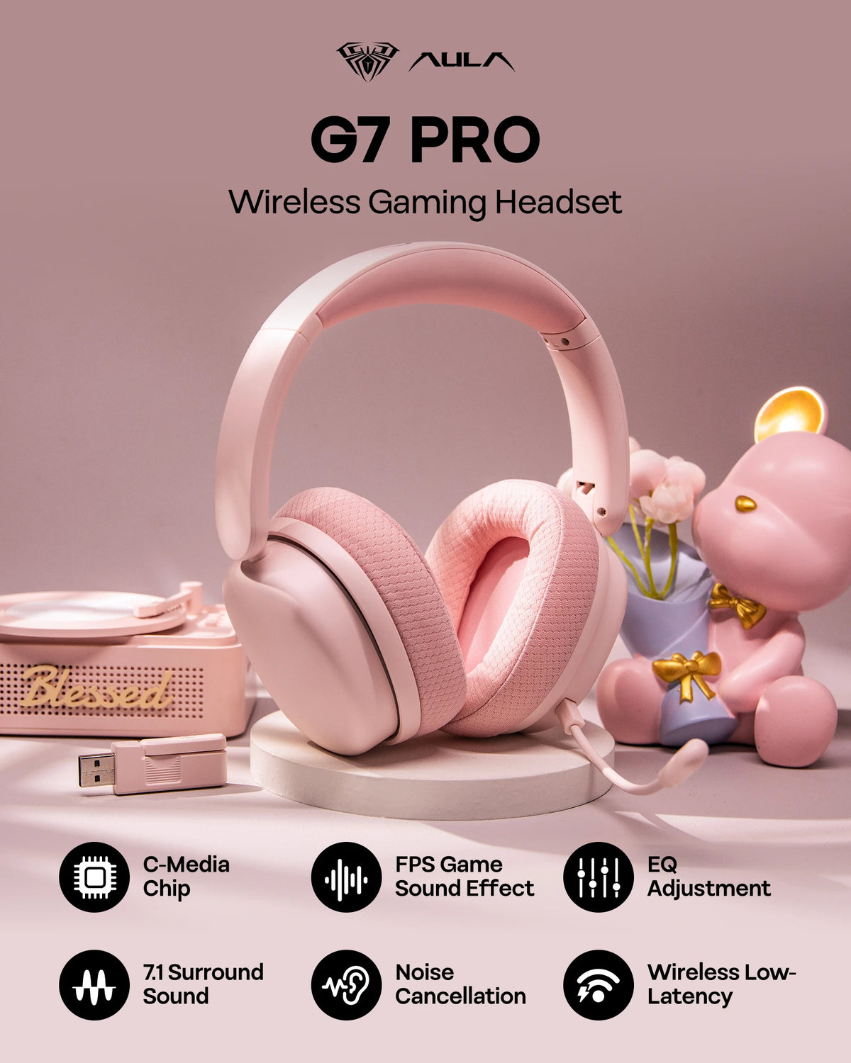AULA G7 Pro RGB Gaming Headset