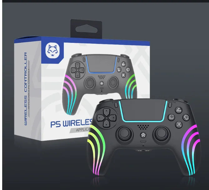 PS5 Bluetooth gamepad, Hall linear trigger, wireless controller with RGB light 1000mAh battery life, custom programming